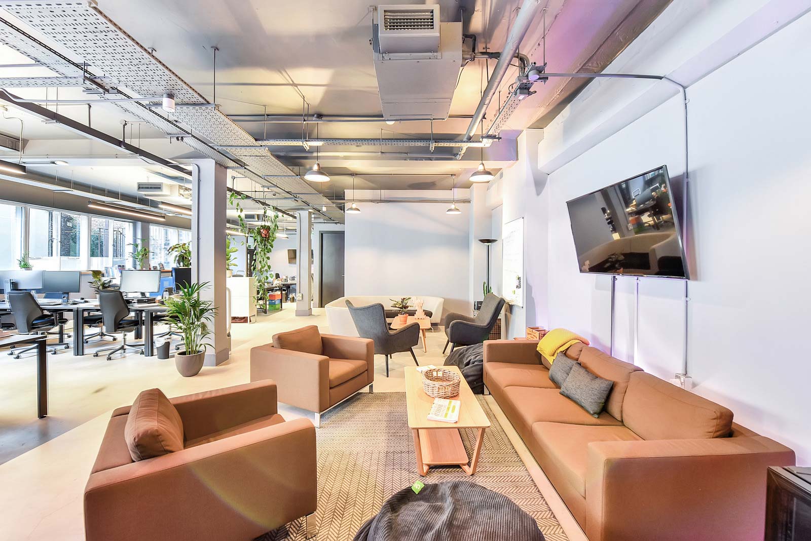 Canvas Offices - How to Design a Startup Office Space London - Private Office With Communal Area and Sofas